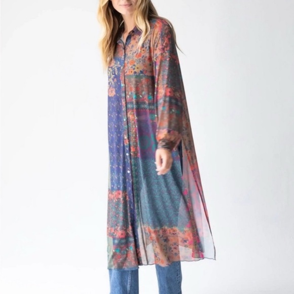 Natural Life Multicolor Floral Kimono - Picture 2 of 9